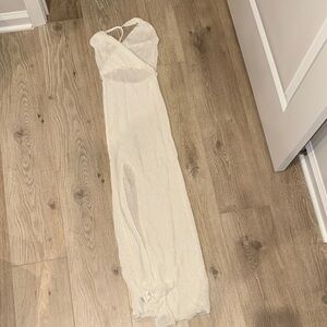 Elegant Cream Maxi coverup